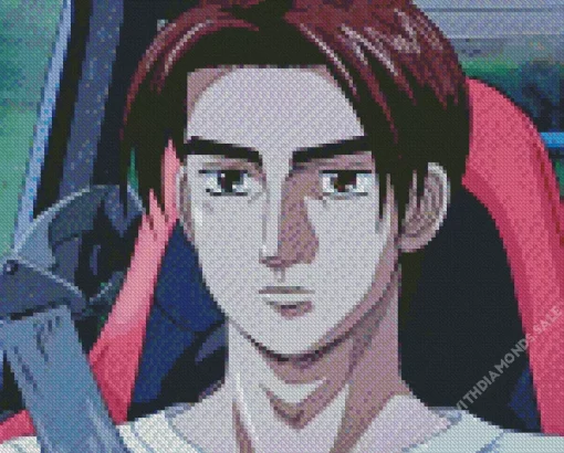 Takumi Fujiwara Initial D Diamond Painting