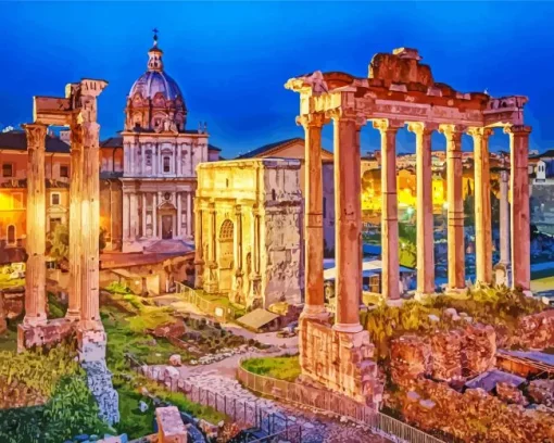 The Roman Forum Rome Diamond Painting