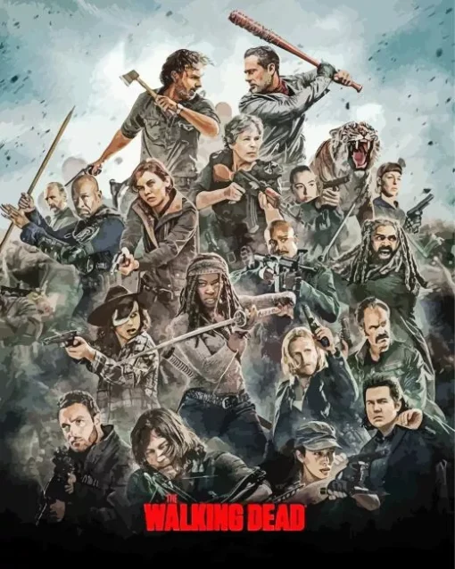 The Walking Dead Characters Poster Diamond Painting