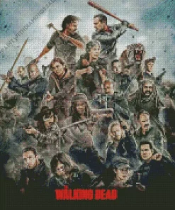 The Walking Dead Characters Poster Diamond Painting