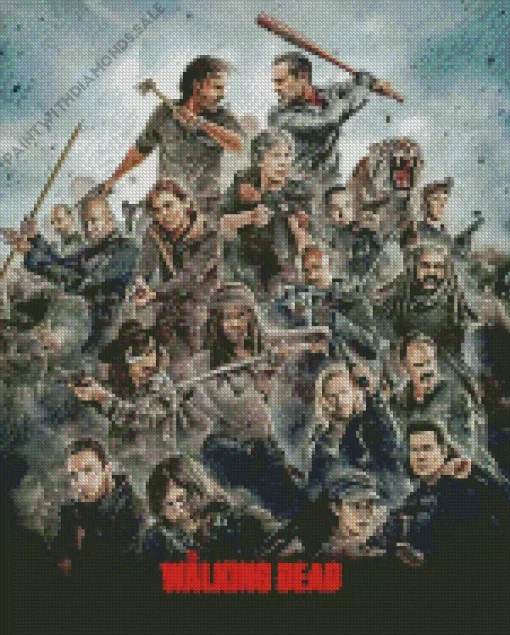 The Walking Dead Characters Poster Diamond Painting