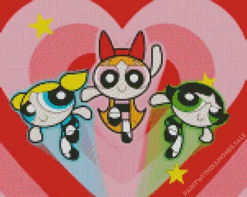 The Powerpuff Girls Cartoon Diamond Painting