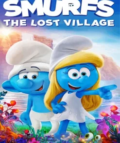 The Smurfs Cartoon Poster Diamond Painting