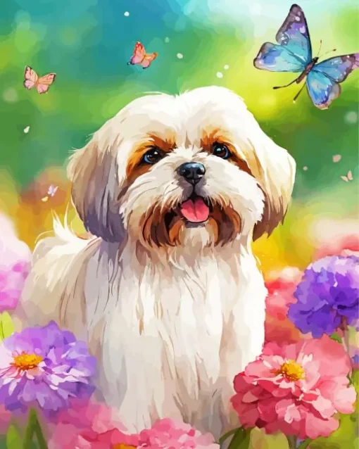 Tibetan Terrier Art Diamond Painting