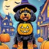 Tibetan Terrier In Halloween Hat Diamond Painting