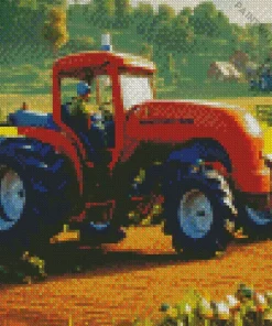 Tractor In A Farm Diamond Painting