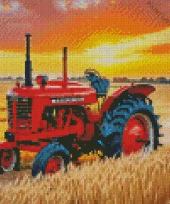 Tractor In Harvest Time Diamond Painting