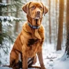 Vizsla In Snow Diamond Painting