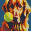 Vizsla With Tennis Ball Diamond Painting