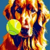 Vizsla With Tennis Ball Diamond Painting