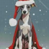 Weimaraner In Christmas Hat Diamond Painting