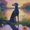 Weimaraner Silhouette Diamond Painting