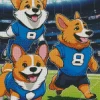 Welsh Corgis Footballers Diamond Painting