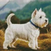 West Highland Terrier Dog Diamond Painting