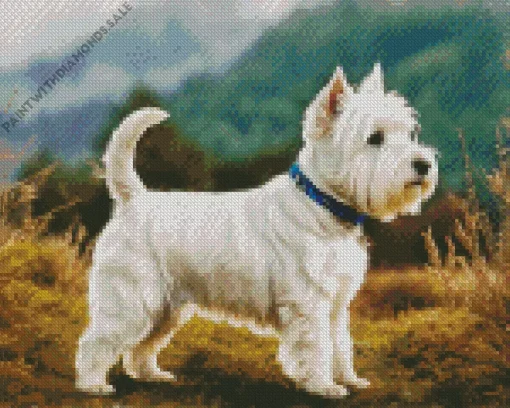 West Highland Terrier Dog Diamond Painting