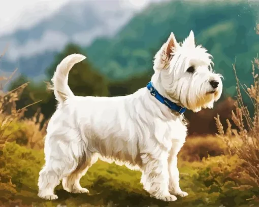 West Highland Terrier Dog Diamond Painting