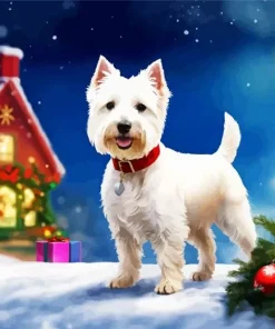 West Highland Terrier In Snow Diamond Painting