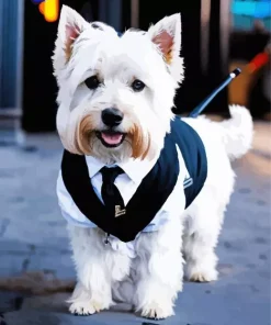 West Highland Terrier In Suit Diamond Painting