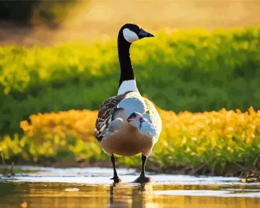 Wood Duck By Lake Diamond Painting