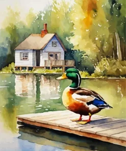 Wood Duck In Nature Diamond Painting