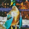 Wood Duck With Snow Falling Diamond Painting