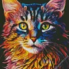 Abstract Calico Cat Diamond Painting