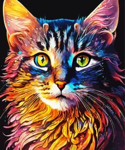 Abstract Calico Cat Diamond Painting