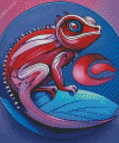 Abstract Chameleon Diamond Painting