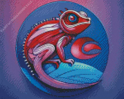 Abstract Chameleon Diamond Painting