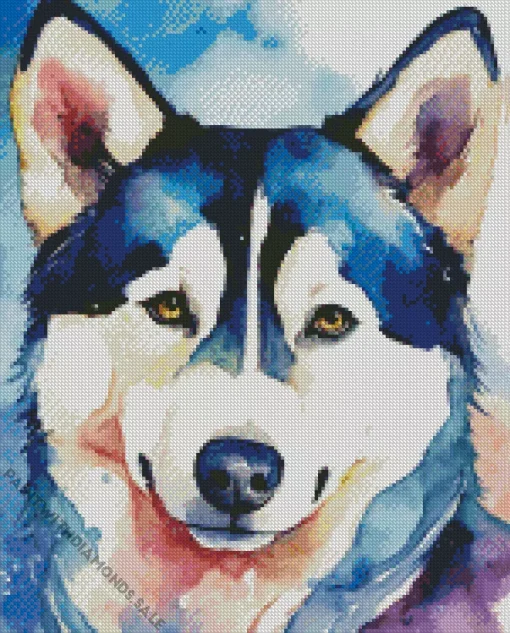 Abstract Husky Art Diamond Painting