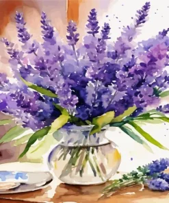 Abstract Lavender Vase Diamond Painting