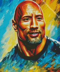 Abstract Dwayne Johnson Diamond Painting