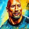 Abstract Dwayne Johnson Diamond Painting