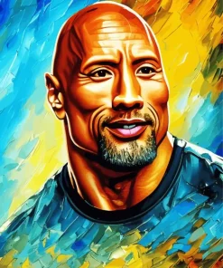 Abstract Dwayne Johnson Diamond Painting