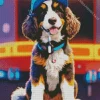 Adorable Bernedoodle Diamond Painting