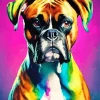 Adorable Boxer Dog Diamond Painting