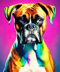 Adorable Boxer Dog Diamond Painting