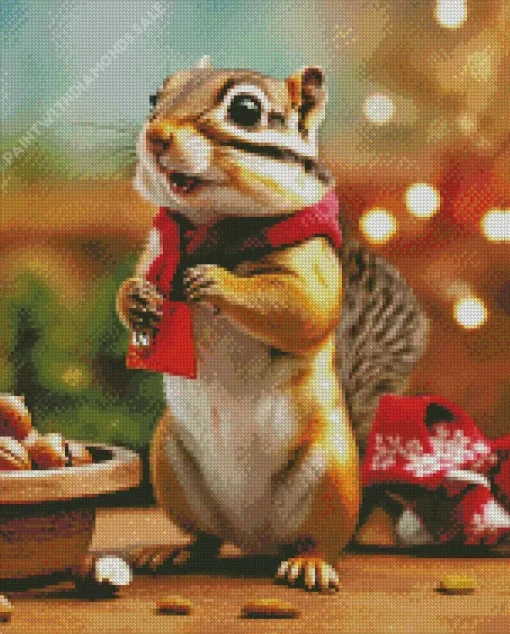 Adorable Chipmunk Diamond Painting