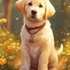 Adorable Golden Retriever Diamond Painting