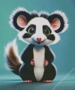 Adorable Opossum Diamond Painting