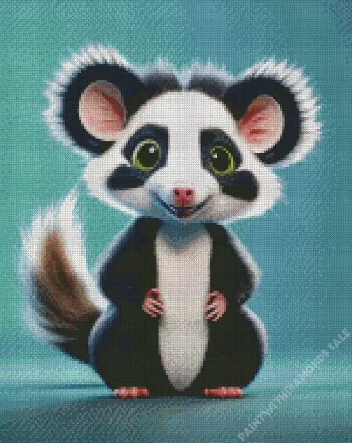 Adorable Opossum Diamond Painting