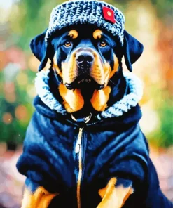 Adorable Rottweiler Diamond Painting