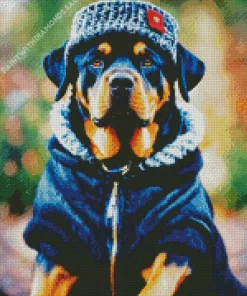 Adorable Rottweiler Diamond Painting