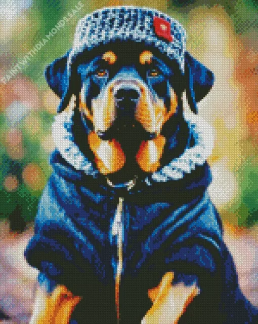 Adorable Rottweiler Diamond Painting