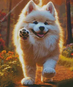 Adorable Japanese Spitz Diamond Painting