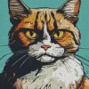 Angry Calico Cat Diamond Painting