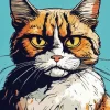 Angry Calico Cat Diamond Painting