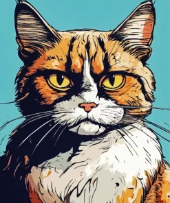 Angry Calico Cat Diamond Painting