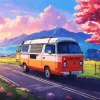 Anime Camper Van Diamond Painting