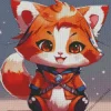 Anime Red Panda Diamond Painting